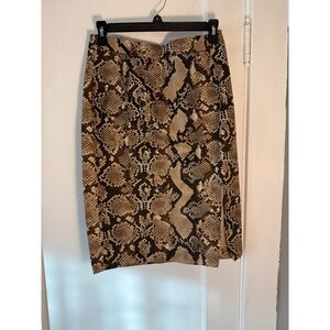 Altuzarra for Target Tan Snake Print Cotton Pencil Skirt